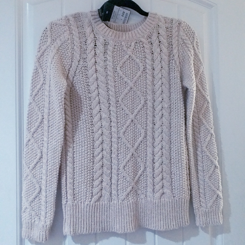 Massimo Dutti Cable Knit cream sweater